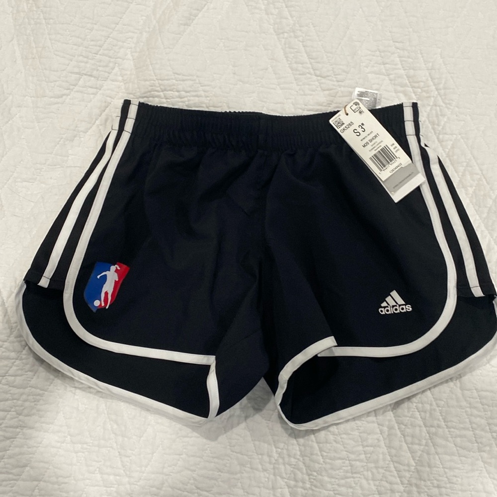 NEW Girls Academy GA soccer; black running shorts, size small